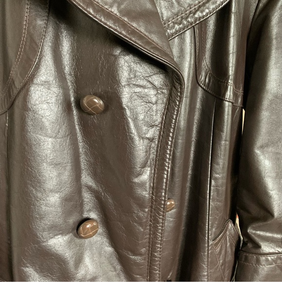 Vintage Leather Jacket 70s Disco Eclectic Grand Pa… - Picture 8 of 13